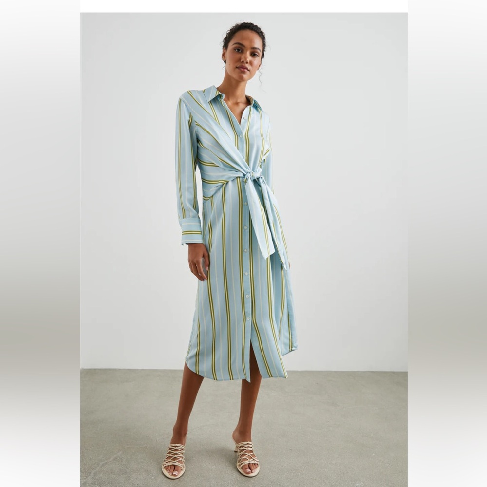 Rails Lacey Dress Honeydew Stripe size Xs .